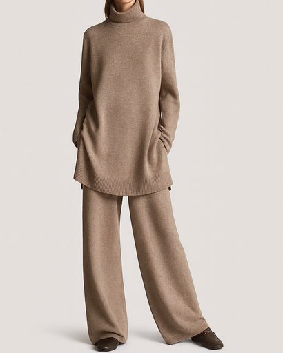 Ensemble Loungewear Femme – Oversize – Col Roulé & Pantalon Large