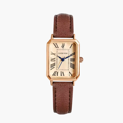 Montre Femme Élégante Rectangulaire – Bracelet en Cuir au Design Classique