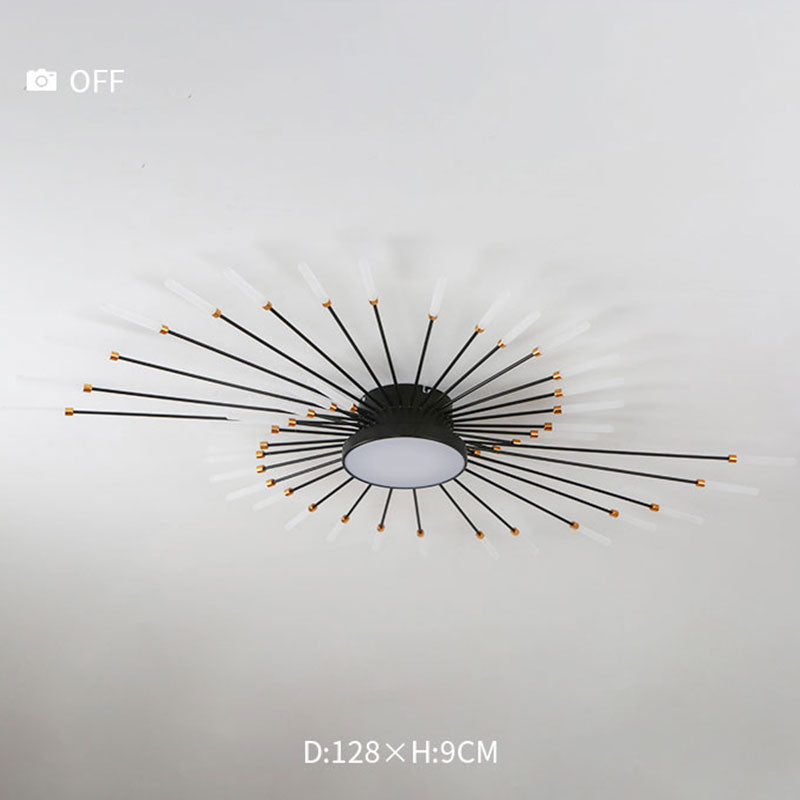 Plafonnier LED détail lumière allumée