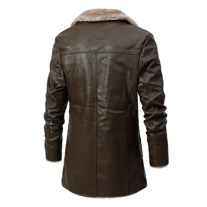 veste homme aspect cuir, vue de détail