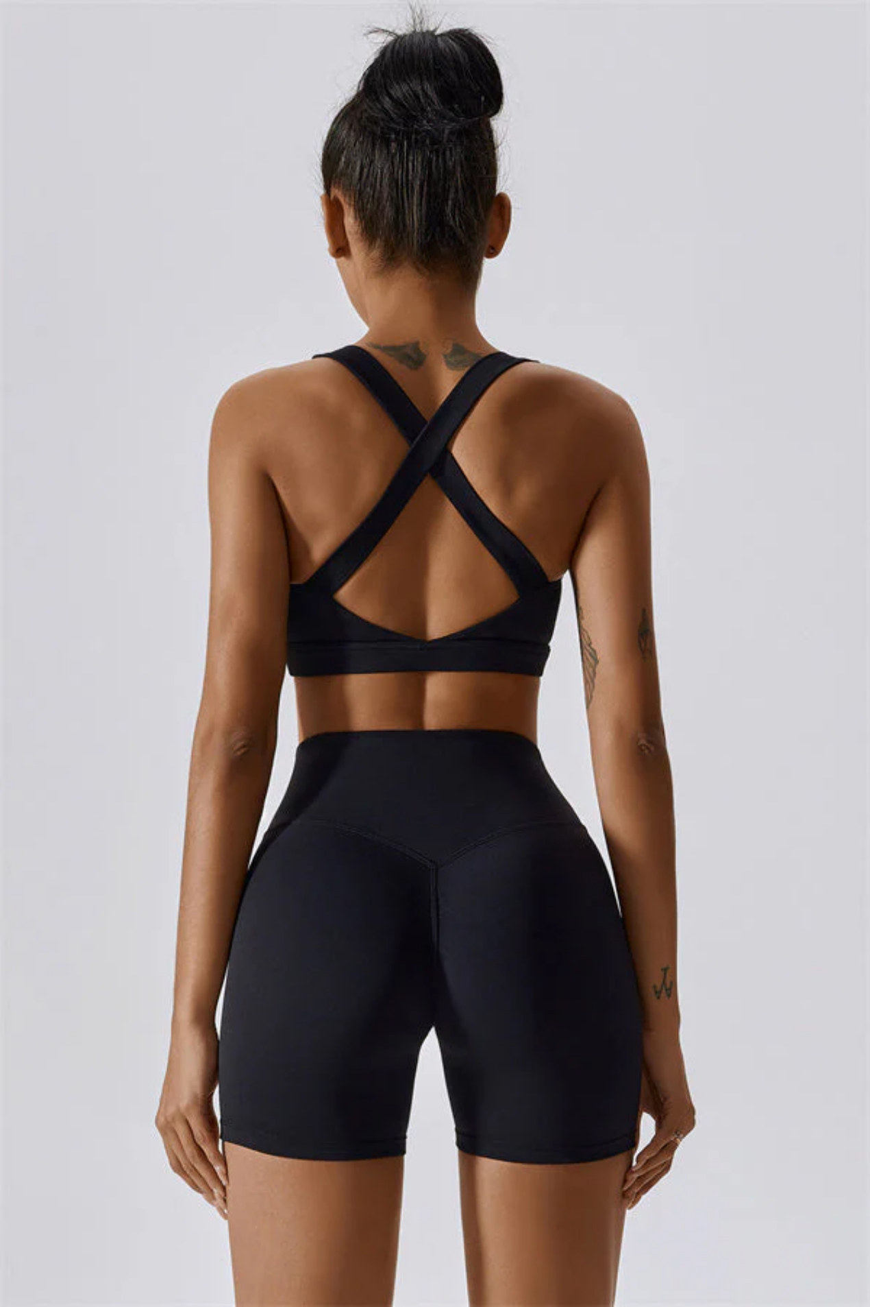 Ensemble Sport Femme SculptFit Sans Coutures – Brassière et Short Taille Haute – vue 2