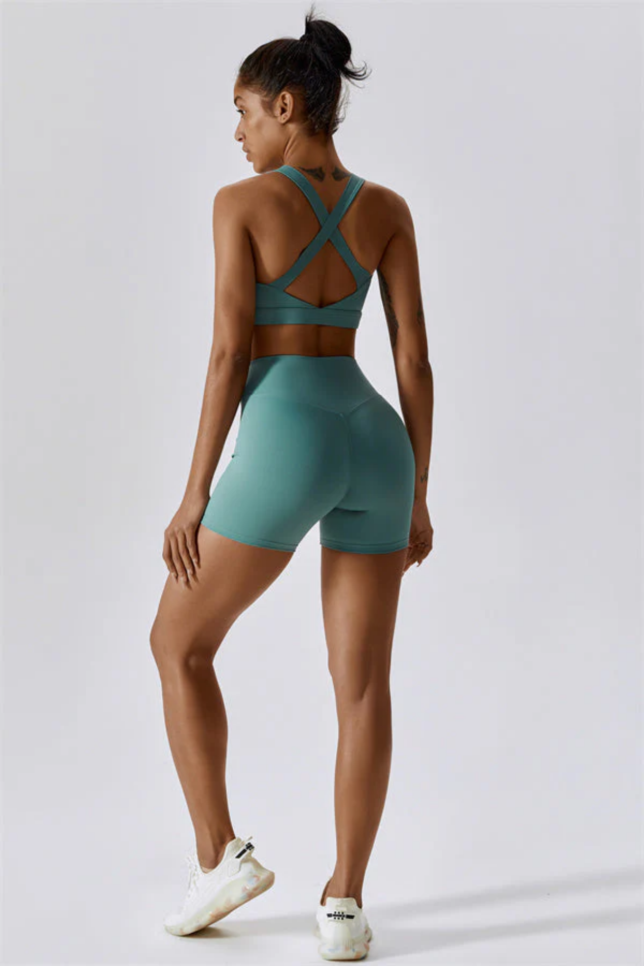 Ensemble Sport Femme SculptFit Sans Coutures – Brassière et Short Taille Haute