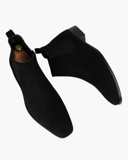 Bottine homme avec empiècement élastique