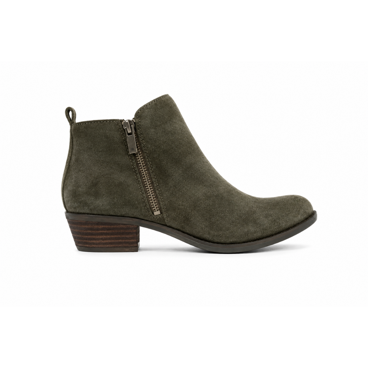 Bottines femme tige aspect cuir, gros plan sur la semelle antidérapante