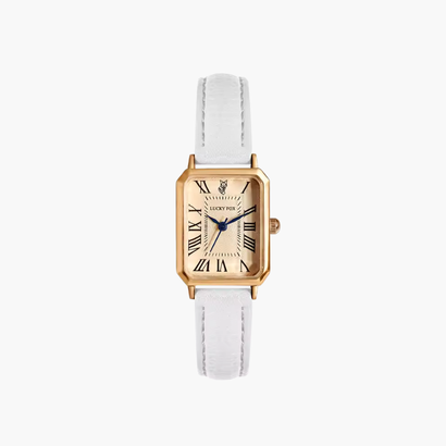 Montre Femme Élégante Rectangulaire – Bracelet en Cuir au Design Classique