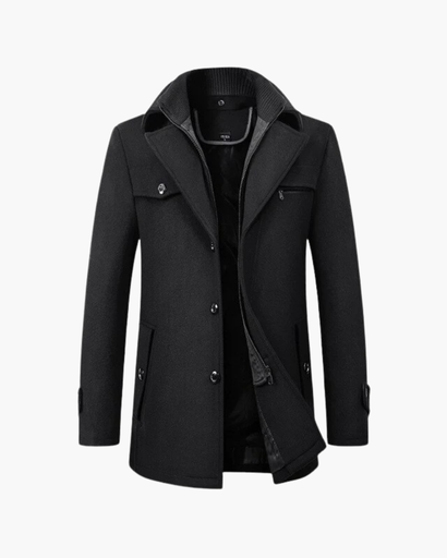 Manteau Homme Élégant et Fonctionnel à Coupe Droite