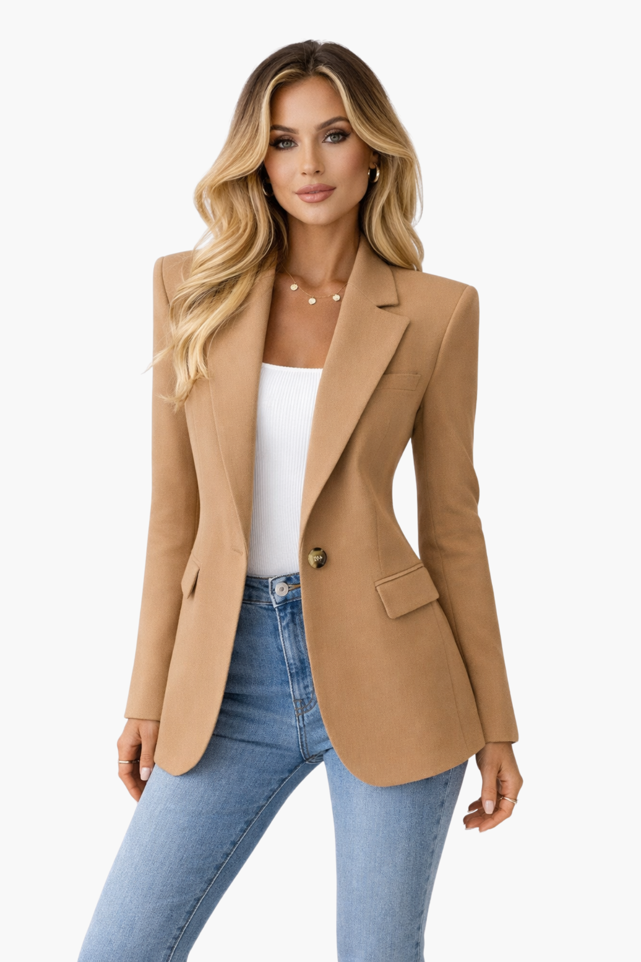 Blazer classique pour femme | Matière lisse