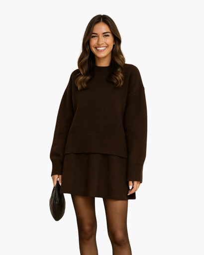 Ensemble Pull et Jupe Femme | Élégance Décontractée et Confort Douillet