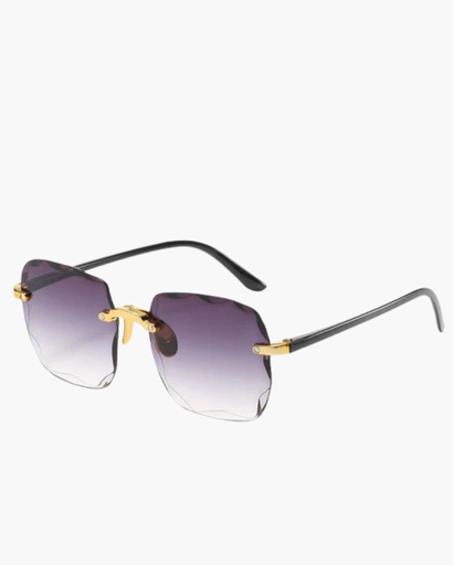Lunettes de soleil femme à verres ondulés et structure ouverte