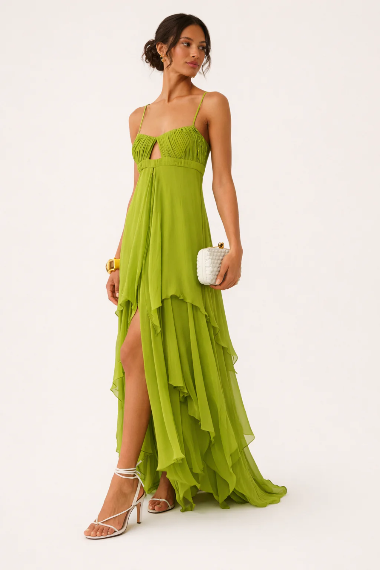Robe Longue Satinée Femme Broderie Florale Élégante – Robe Maxi Cérémonie | Invitée de Mariage Chic