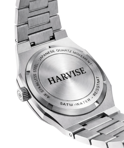 Montre Homme Luxe Acier Inoxydable – Cadran Texturé Bracelet Intégré & Date | Finition Premium