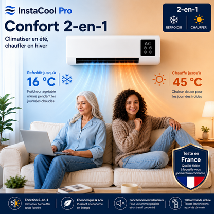 Climatiseur &amp; Chauffage 2-en-1 – Sans Installation, Jusqu'à 51 m²