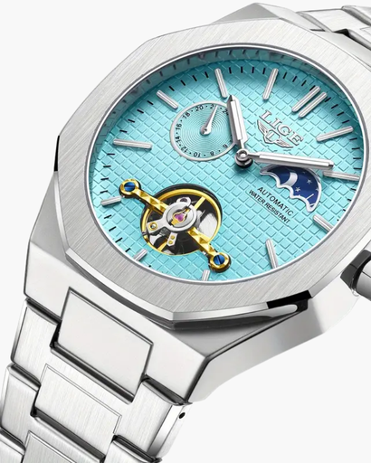 Montre Homme Automatique Squelette – Cadran Ajouré & Bracelet Intégré | Mécanique Élégante