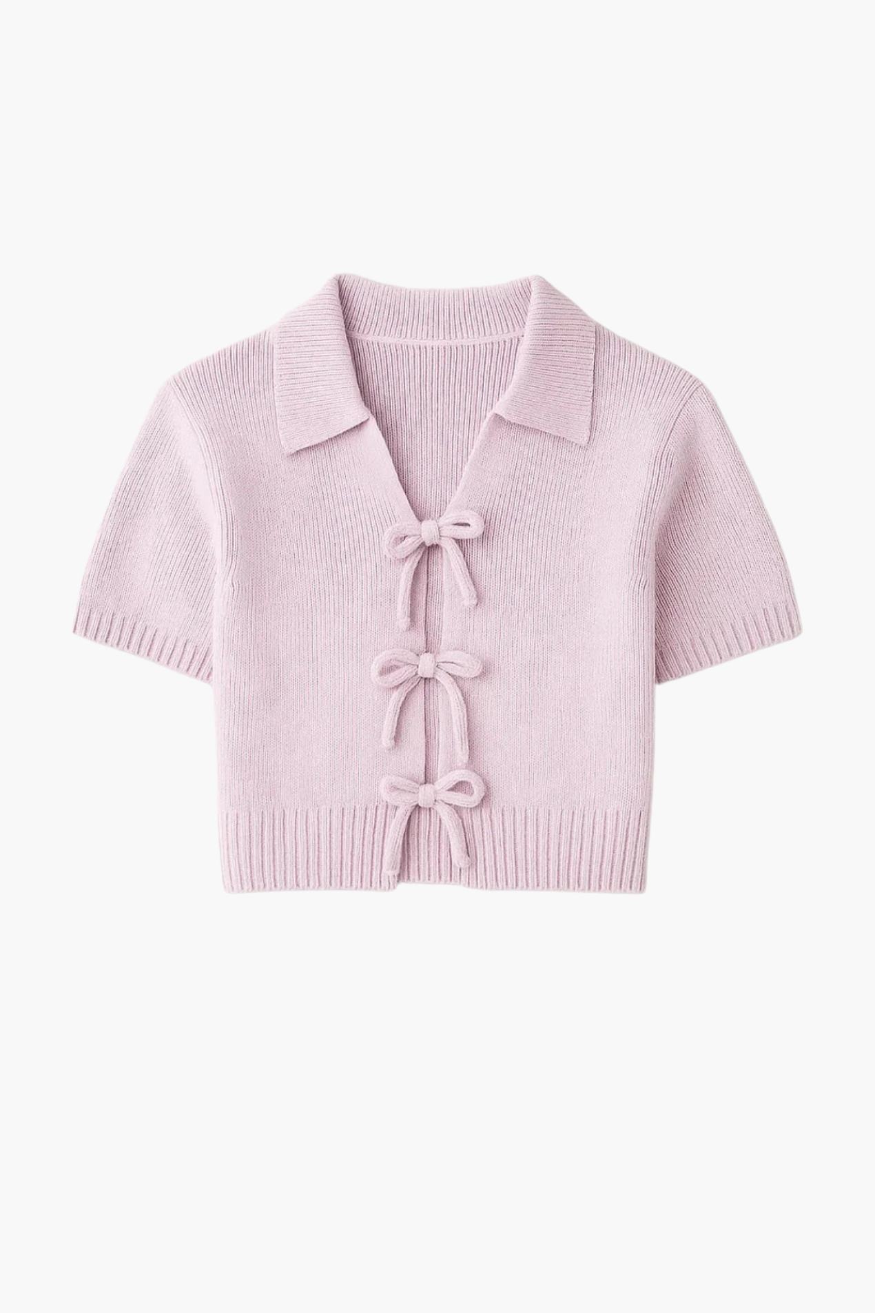 Gilet court femme en maille à nœuds