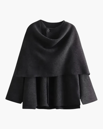 Manteau Femme Asymétrique Hiver – Col Large Élégant & Style Chic