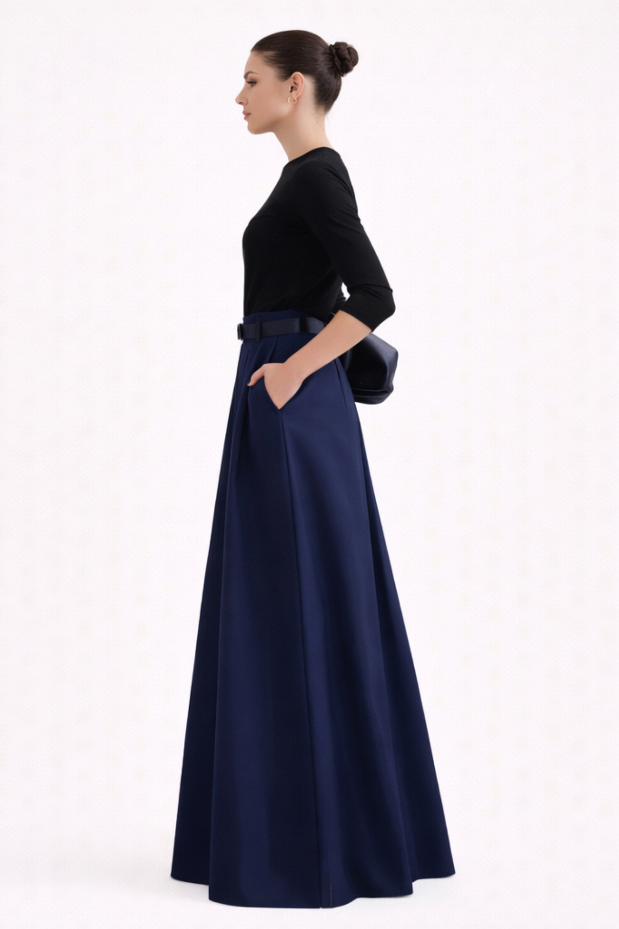 Pantalon Jupe Long Élégant – Taille Haute Femme, Pour Occasions Formelles et Décontractées