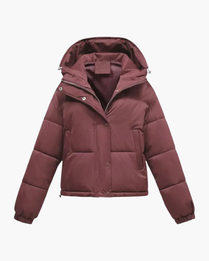 Veste d’Hiver Femme Matelassée Courte avec Capuche – Doudoune Chaude et Confortable