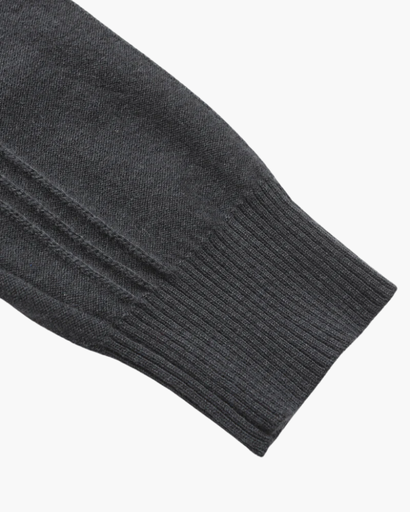 Pull homme Ribbed Half Zip avec effet cachemire et tissu doux