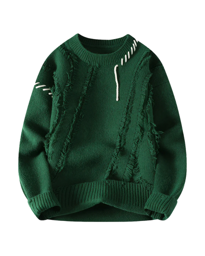Pull Patchwork – Design Unique avec Détails Contrastés