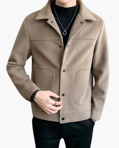 Veste homme structurée à fermeture pressionnée