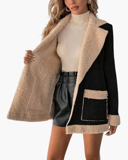 Veste d’Hiver Femme avec Doublure Polaire – Manteau Court Élégant et Chaud