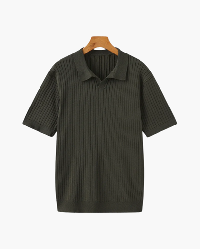 Polo en maille côtelée pour homme – Élégance estivale