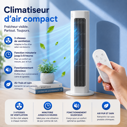 Climatiseur Rafraîchisseur d'Air – Air Frais Instantané &amp; Silencieux