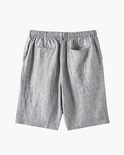 Short estival style lin avec taille élastique