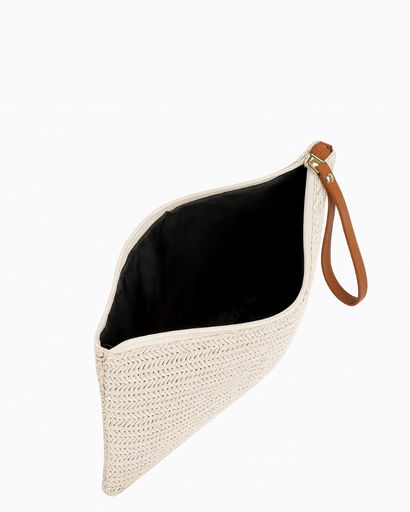 Pochette tressée avec fermeture éclair