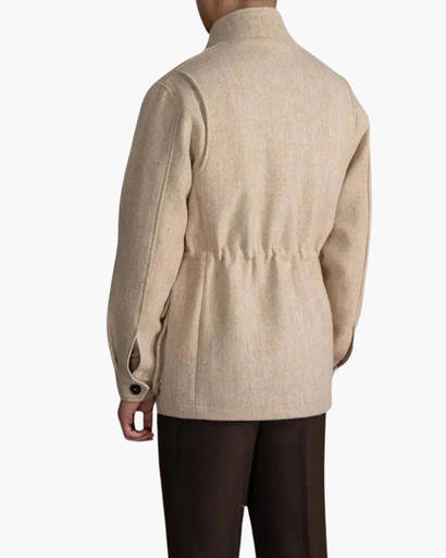 Veste homme structurée à col revers et poches plaquées