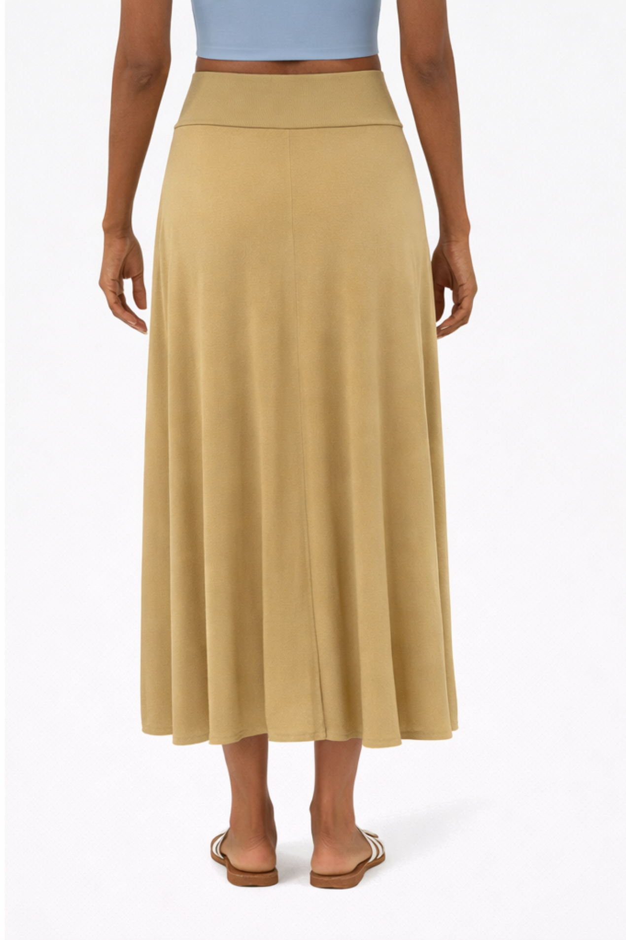 Jupe Maxi Femme Satin Taille Haute – Fente Latérale & Coupe Croisée | Soirée Élégante