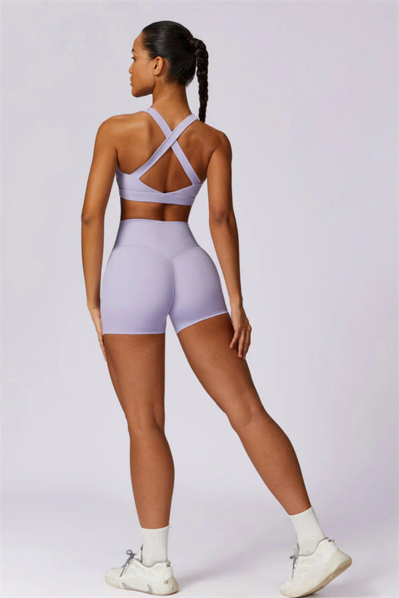 Ensemble Sport Femme SculptFit Sans Coutures – Brassière et Short Taille Haute