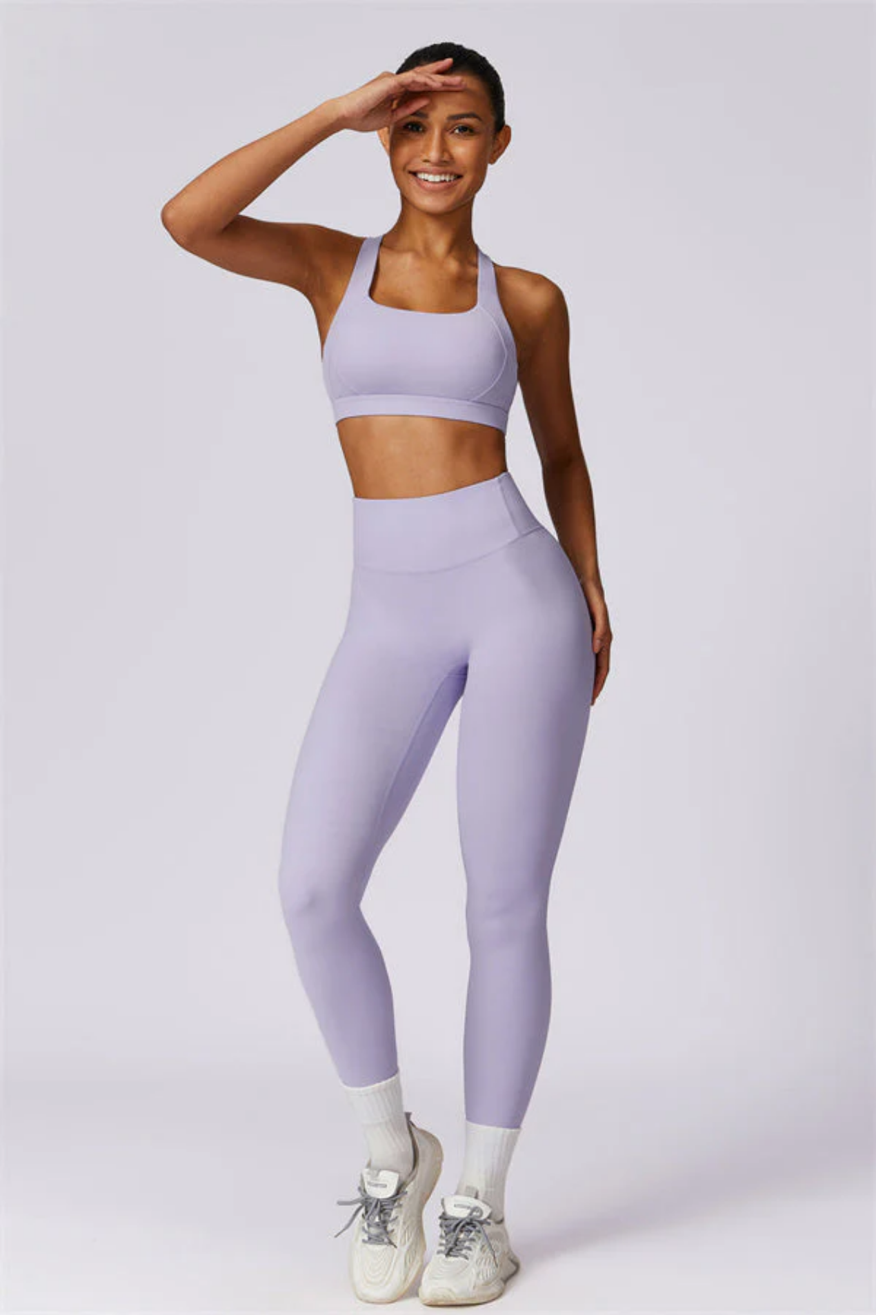 Ensemble Sport Femme Dos Croisé – Brassière et Legging Taille Haute Sculptant