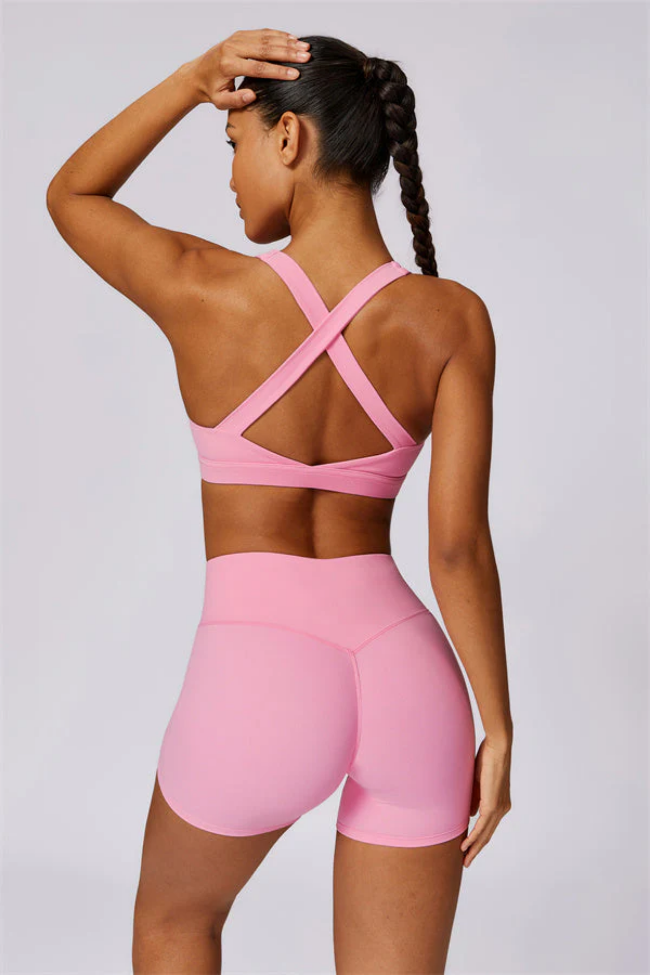 Ensemble Sport Femme SculptFit Sans Coutures – Brassière et Short Taille Haute
