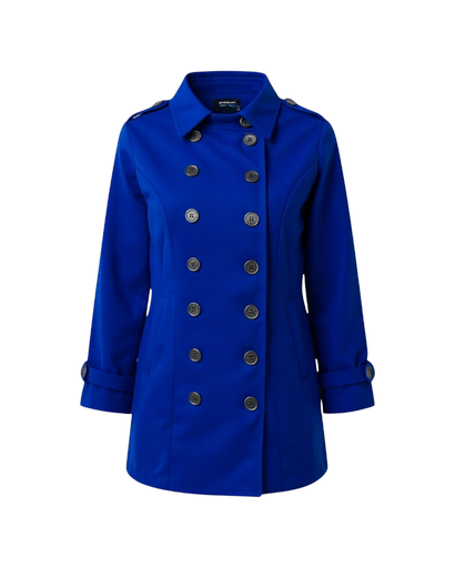 Trench femme à double boutonnage, coloris vert