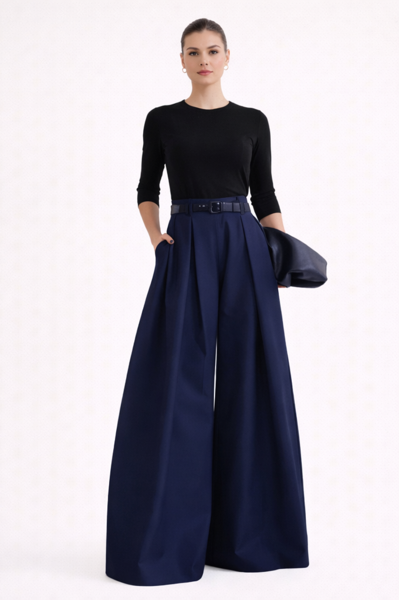 Pantalon Jupe Long Élégant – Taille Haute Femme, Pour Occasions Formelles et Décontractées