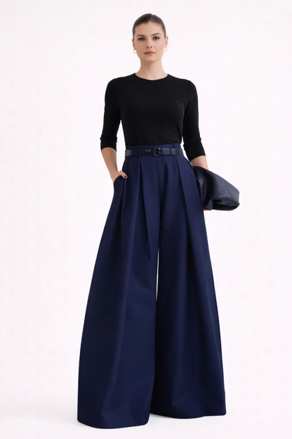 Pantalon Jupe Long Élégant – Taille Haute Femme, Pour Occasions Formelles et Décontractées