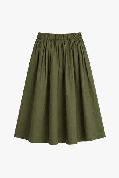 Jupe midi femme évasée taille élastique