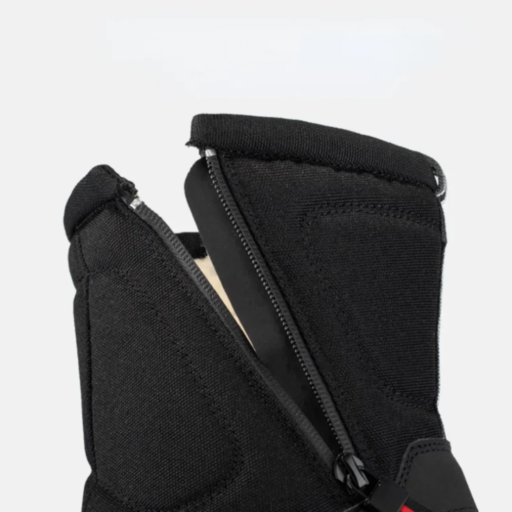 bottes de neige, vue de profil