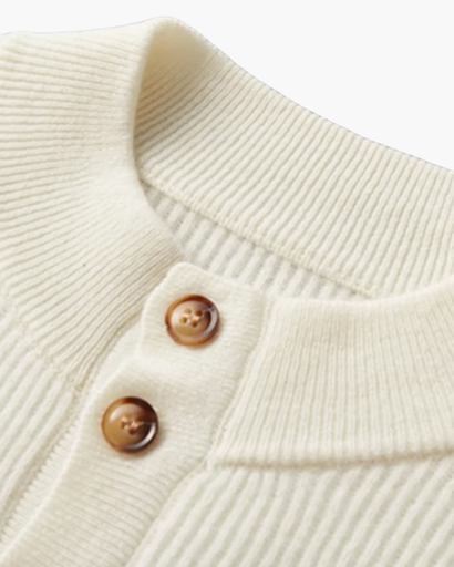 Pull Henley Homme en Cachemire – Élégance Classique & Confort Haut de Gamme