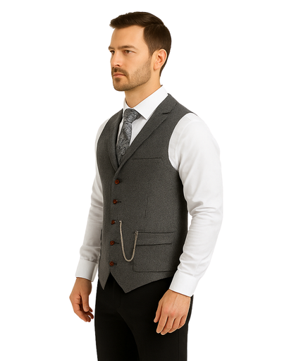 Gilet habillé homme – style classique à boutons