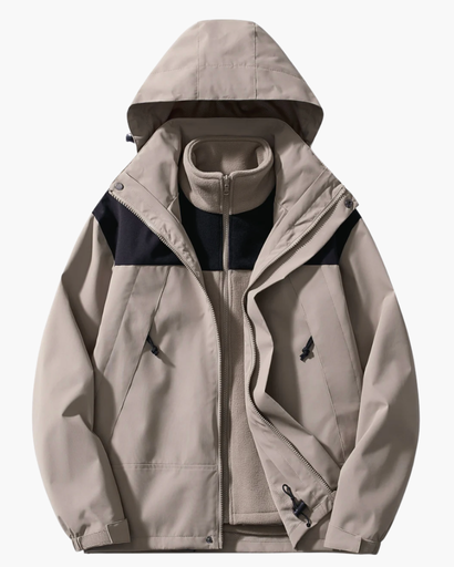 Veste d’Hiver 3 en 1 pour Homme | Imperméable, Chaude et Respirante