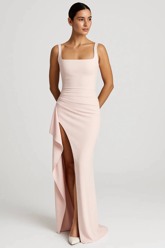 Robe Maxi Femme Fente Haute Fluide – Effet Galbant & Évasée | Soirée & Invitée Mariage