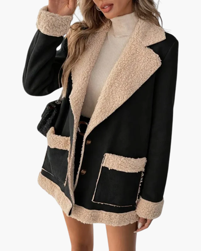 Veste d’Hiver Femme avec Doublure Polaire – Manteau Court Élégant et Chaud