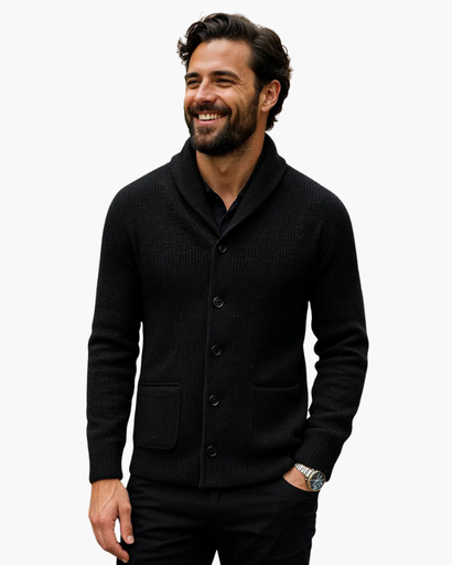 Gilet Homme à Col Châle et Boutonnage Classique