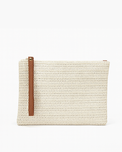 Pochette tressée avec fermeture éclair