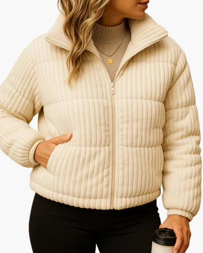 Veste matelassée à col montant pour femme