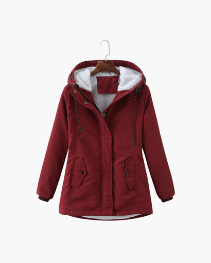 Manteau d’Hiver Femme – Avec Capuche – Doublure Chaude en Fleece – Poches Pratiques