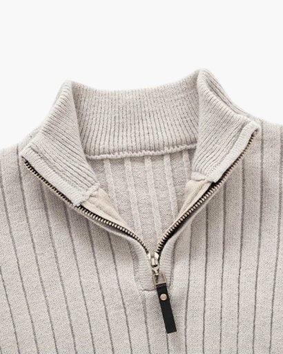 Tricot à col zippé pour homme