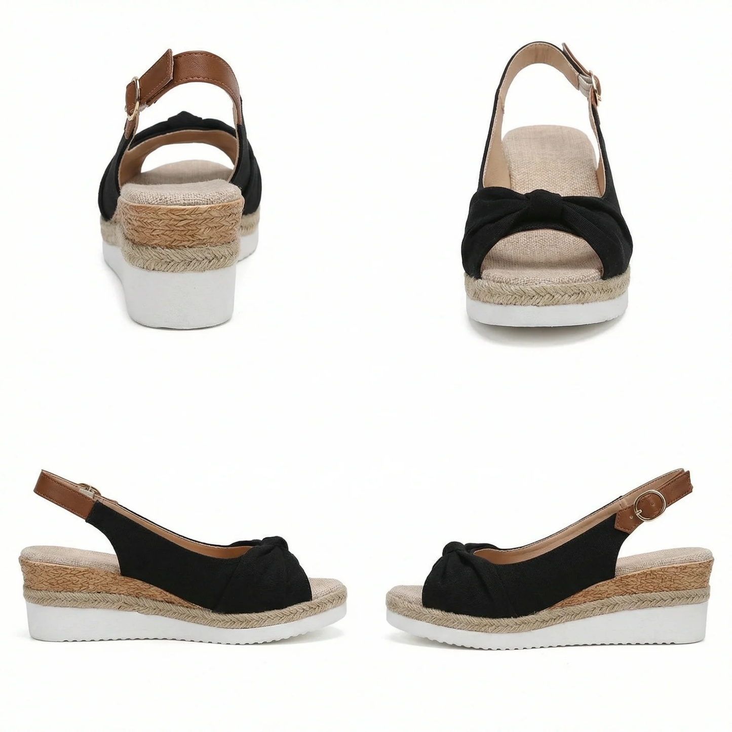Sandales Femme Confort Ergonomiques – Sandales Compensées Avec Bride Ajustable